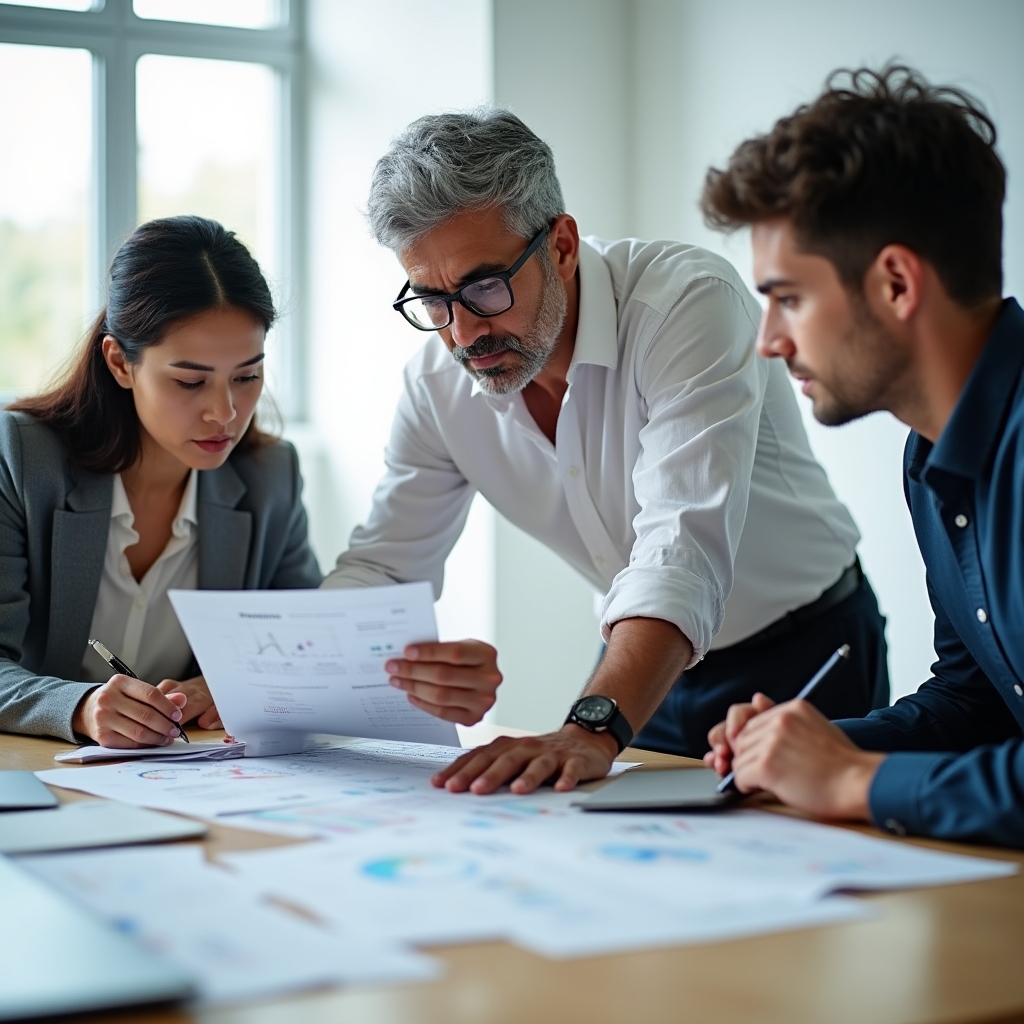 Team discussing data analysis